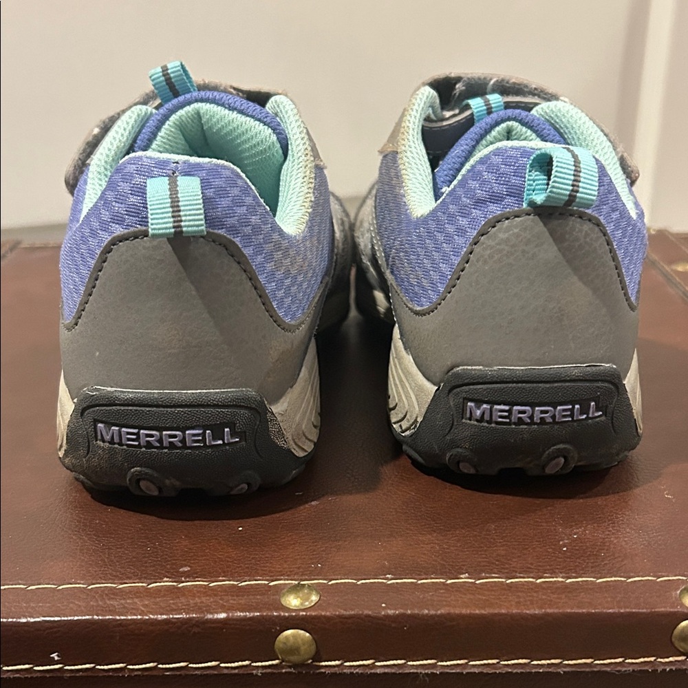Merrell Trail Chaser Kids' Running/Hiking Sneakers Size 3 in Gray and Teal, VGC - Picture 4 of 5